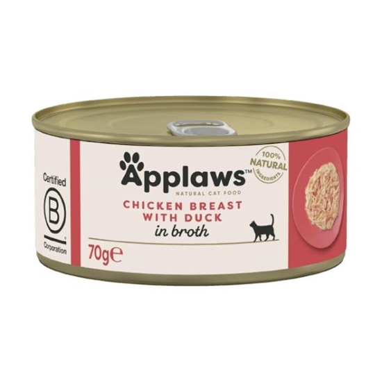 Picture of Applaws 100% Natural Wet Cat Food, Chicken with Duck 70gr